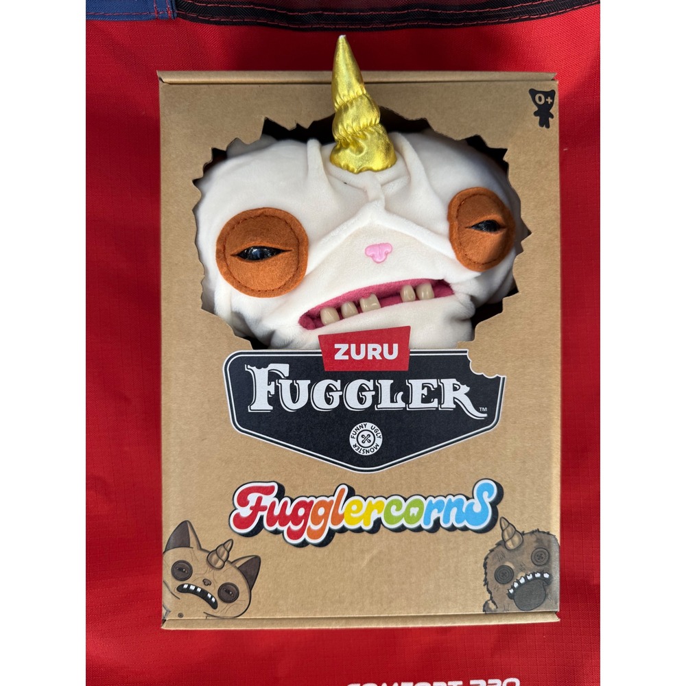 Zuru Fuggler Fugglercorns White Unicorn Funny Ugly Monster Plush New in Box